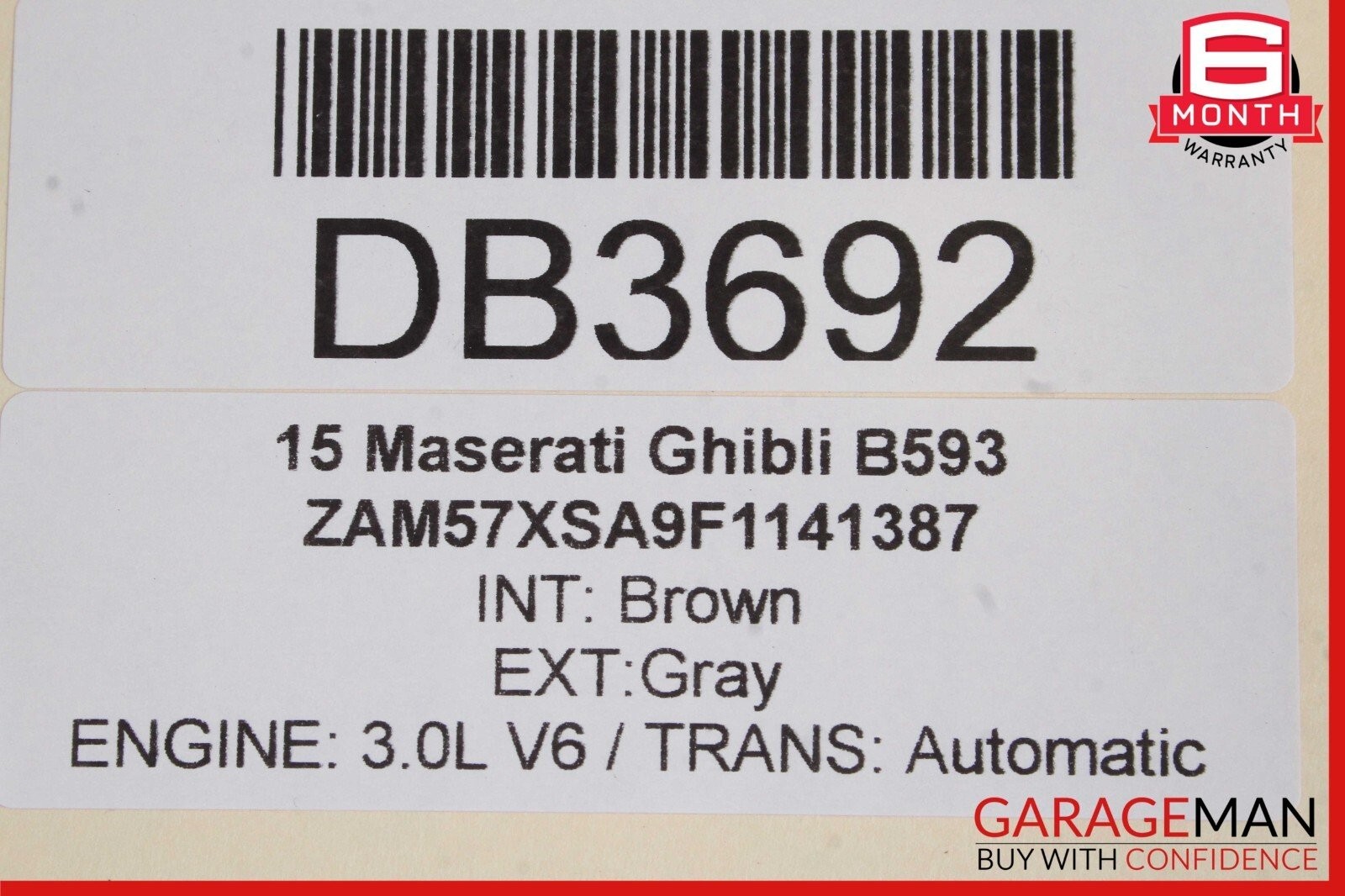 Maserati Ghibli 2014-2017 Rear Right Lower Seat bottom covers Set Gray