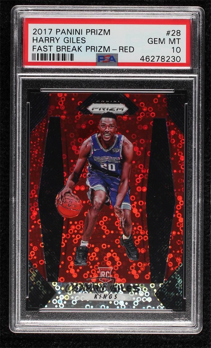 2017-18 Panini Prizm Fast Break Red /125 Harry Giles #28 PSA 10 GEM MT 0fv8