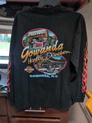 Harley-Davidson Cowanda, NY Long Sleeve Shirt Mens Med Free Shipping  - Picture 6 of 8
