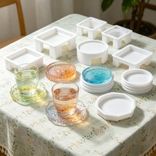18 Pcs Coaster Resin Moulds
