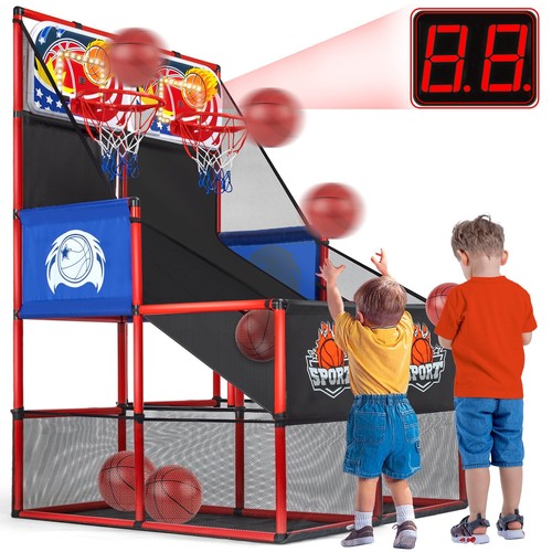 2 in 1 Dual Basketball Arcade Game Indoor/Outdoor With LED Scoring and Sound - Picture 1 of 7