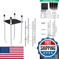 Utag Basketball Hoop Anchor Kit, 9" Heavy-Duty System Replacement Black