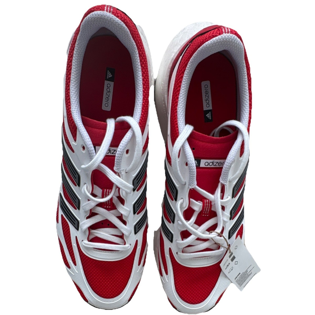 adidas Adizero Aruku J Men's Red White Mesh Running Sneaker US 9.5