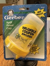 Vintage Gerber Spillproof Cup No Spills Easy Flow Butterflies Turtle In Package