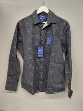 Men's APT.9 Black Paisley Print Size M L/S Button-Up Shirt