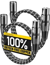 XLR Cables, 3ft 2 Pack Microphone Cable, XLR Male to Female Balanced Microphone