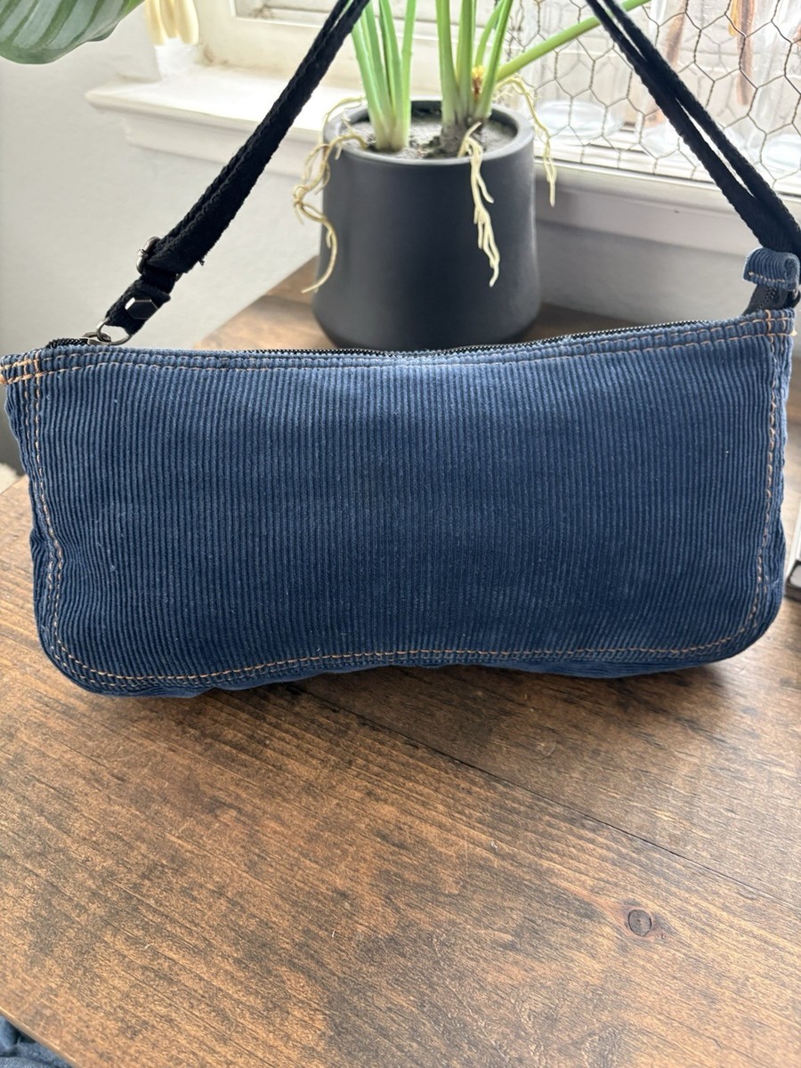 Vintage Rare Diesel Archive Y2K 90's Denim Blue Corduroy Shoulder