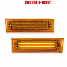 Full Led Side Marker Lights Amber Lens For Chevy Gmc Pickup Truck 1981-91 2-10x