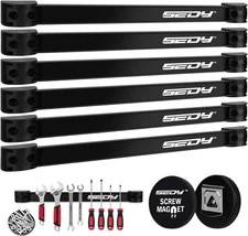 SEDY 7-Piece 12" Magnetic Tool Holder Storage Organizer, Garage Wall Mount Rack 