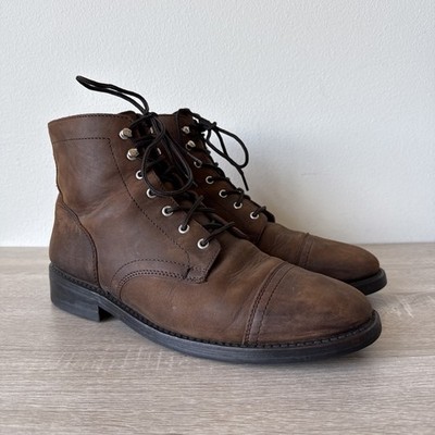 Thursday Boots Captain Brown Classic Rugged Resilient Leather Mens 11 W Cap Toe