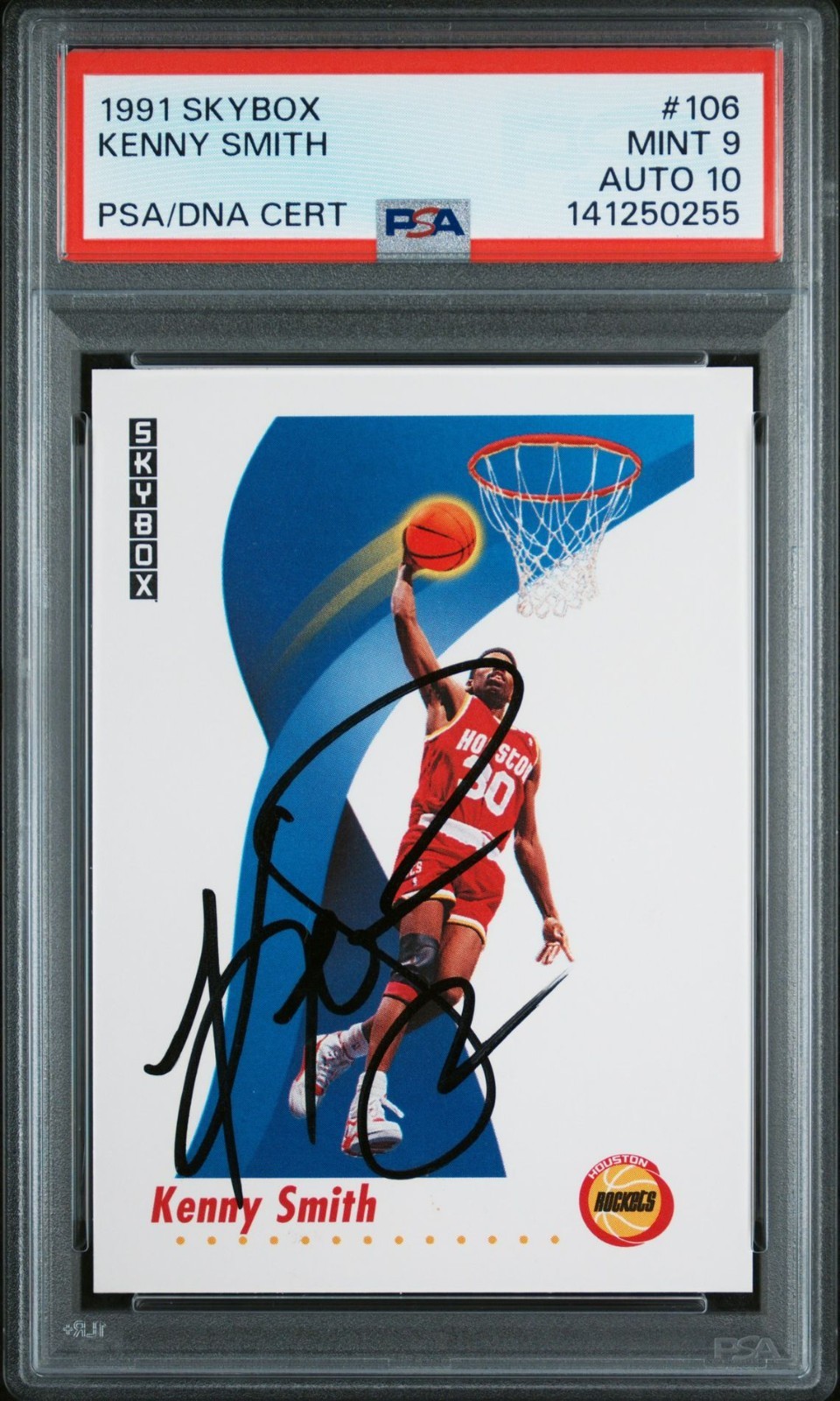 1991 SKYBOX #106 KENNY SMITH PSA/DNA DUAL graded 9 / 10 141250255