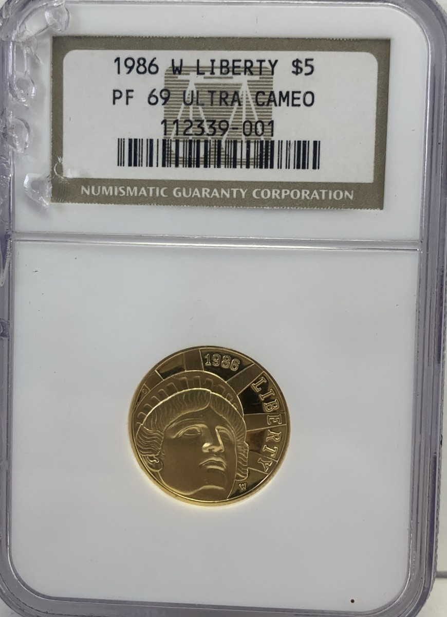 1986 W Liberty $5 Gold Proof 69 Ultra Cameo NGC | eBay