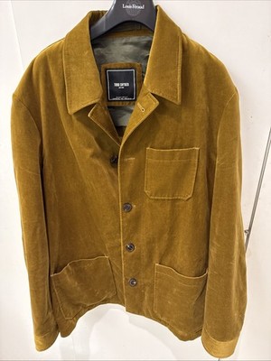 Todd Snyder Italian Velvet Tailored Chore Coat  In Brass