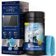 MiracleWipes for Electronics Cleaning - Screen Wipes 30 Count Pack of 1