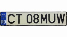*99 CENT SALE* 1992 Base Romania License Plate #CT 08MUW No Reserve