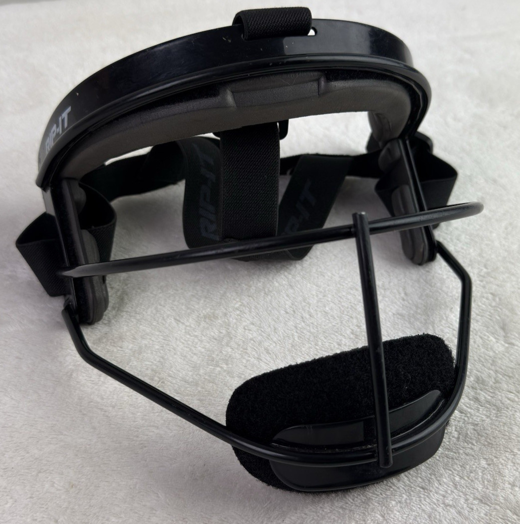 RIP-IT Softball Face Mask Youth Girls Black Protective Defensive Detachable Chin