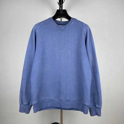 Universal Works Herren Sweatshirt blau Baumwolle Rundhalsausschnitt - Größe S
