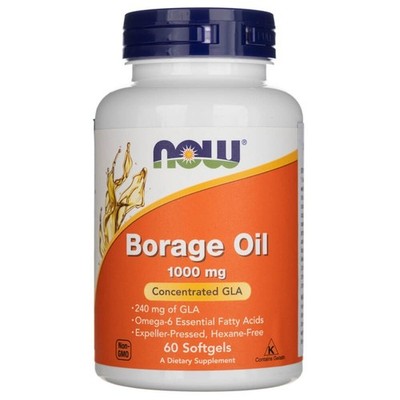 Now Foods Borretschöl 1000 mg, 60 Kapseln