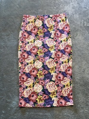 SHEIN Floral Rose High Waist Midi Pencil Skirt Women s Small S Bodycon Elegant