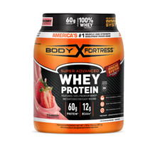 Body Fortress Super Advanced 100 Premium Whey Protein Powder, Strawberry, 60g P