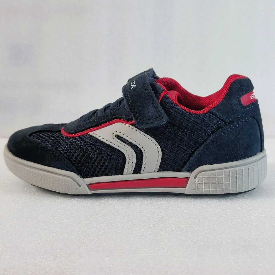 Geox Niños Zapatos Azul Marino/Rojo/Blanco Patente Italiana UE 28 US 10.5 Foto 4 de 4