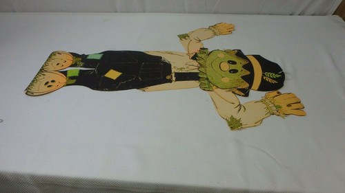 Vogelscheuche Vintage Herbst / Halloween Dekoration 1980 große Tür verbunden - Bild 1 von 5