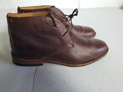 HS TRASK Brady Men's Size 8 M Bison Leather Lace Up Ankle Chukka