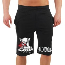 Männer Kurze Hose Shorts La Familia psycho clown ftw bad streetwear hardcore