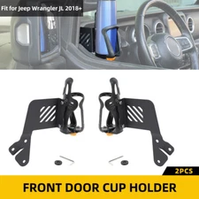 2PCS Left+Right Door Mount Cup Holders Accessories For Jeep Wrangler JL JT 2018+