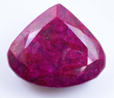 626.0 CT Natural Huge Red Ruby Certified Earth-Mined Pear Cut Loose Gemstone