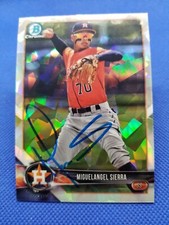 Bowman MIGUELANGEL SIERRA Autograph Atomic Refractor card HOUSTON ASTROS auto