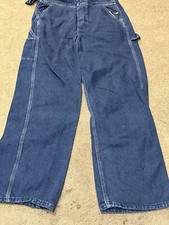 Big Ben Distressed Denim Bib Overalls 34x 34 Made USA Farmer, Workwear, Broke In