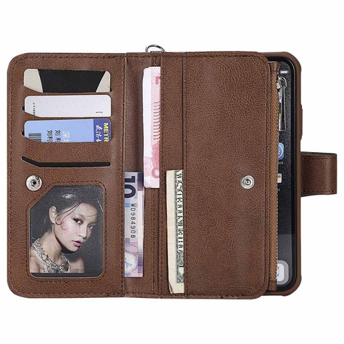 For iPhone 11 Pro Max XR 6s 7 8 SE Removable Magnetic Leather Wallet Case Cover - Picture 34 of 49