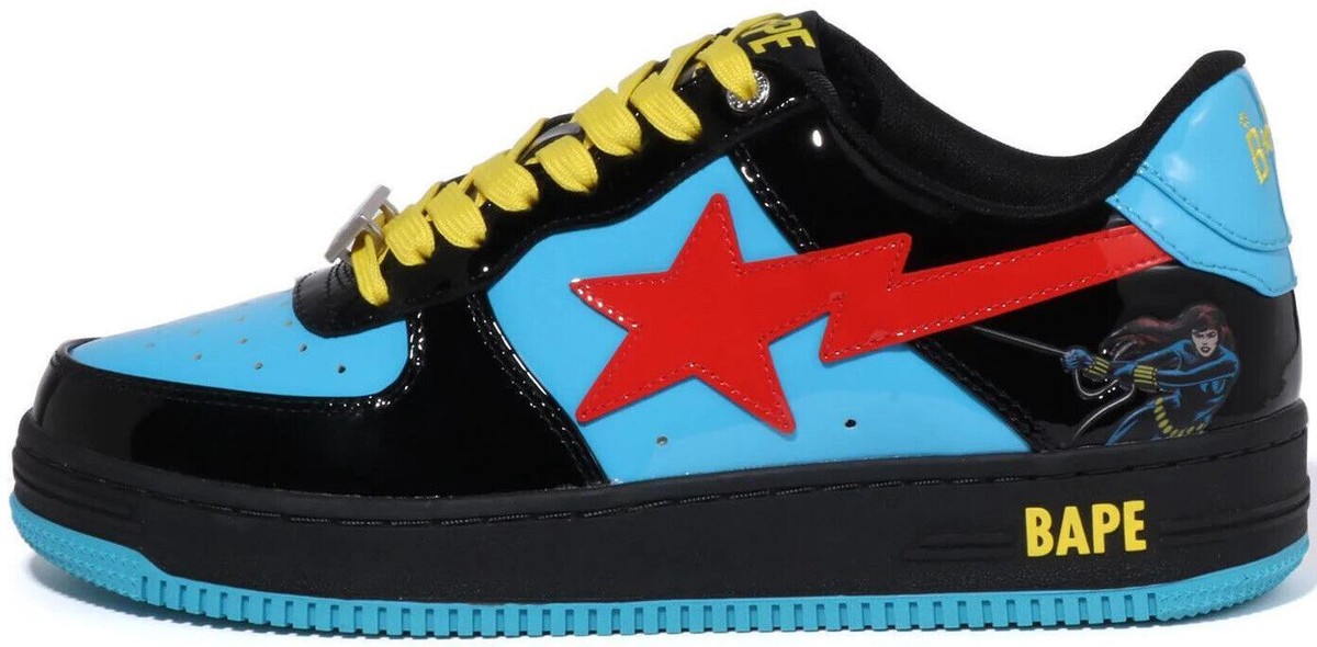 【 BAPE X MARVEL 】BLACK WIDOW BAPE STA 27 A Bathing Ape Marvel x Bapesta Black Widow for sale | eBay