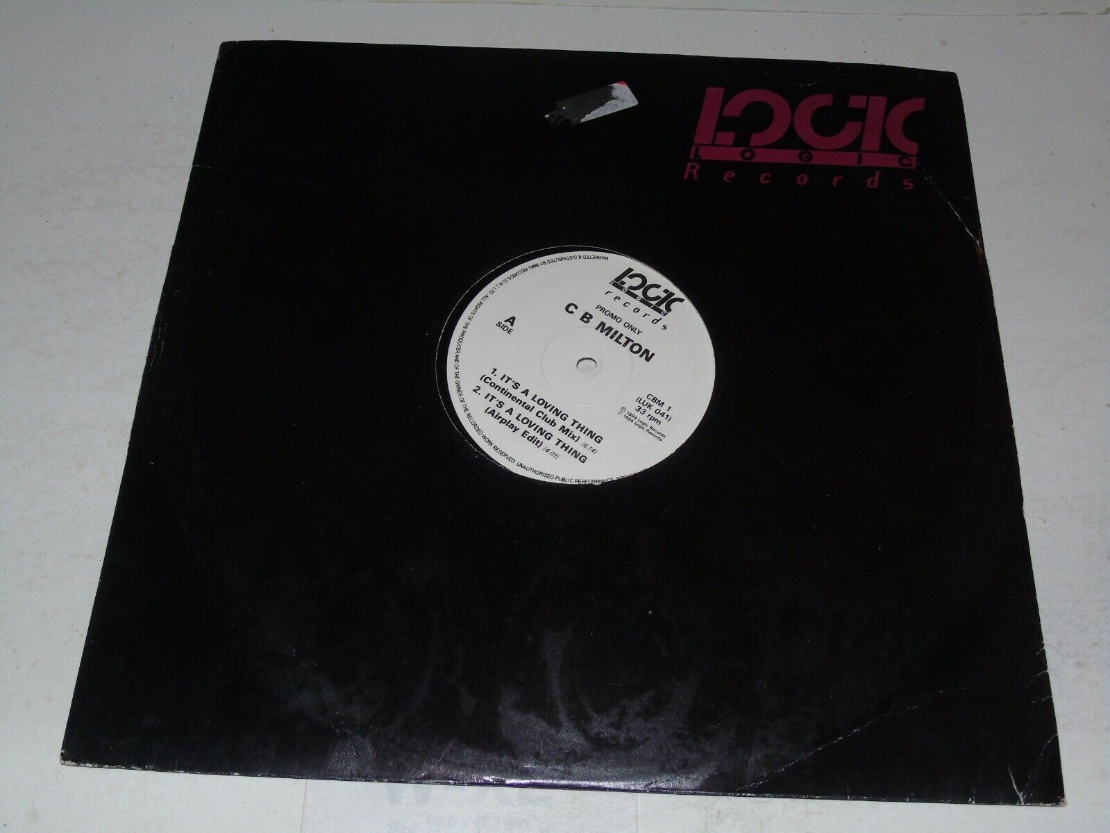 CB  MILTON - It's A Loving Thing - 1994 UK 4-track 12" Vinyl Single - DJ Promo