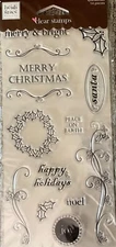 NEW Fiskars Heidi Grace CHRISTMAS 14 Piece Cling Stamp Set