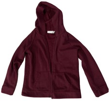 Childrens Place Girls Uniform French Terry Zip Up Hoodie XXL 16 Burgundy