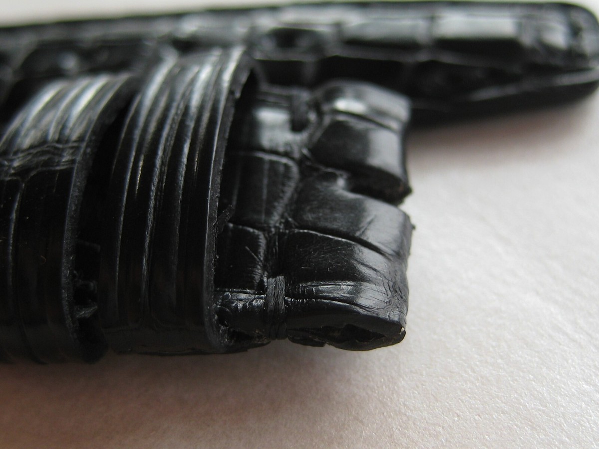 GENUINE IWC PORTOFINO WATCH 20 mm STRAP BAND BLACK REPTILE