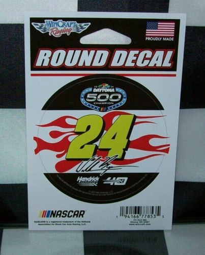 WILLIAM BYRON #24 DAYTONA WINNER 2024 NASCAR WINCRAFT 3" ROUND DECAL STICKER