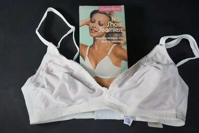 Maidenform Soutien-Gorge Femme Sans Coutures Blanc Taille 80 B Avec OVP - Photo 1/4