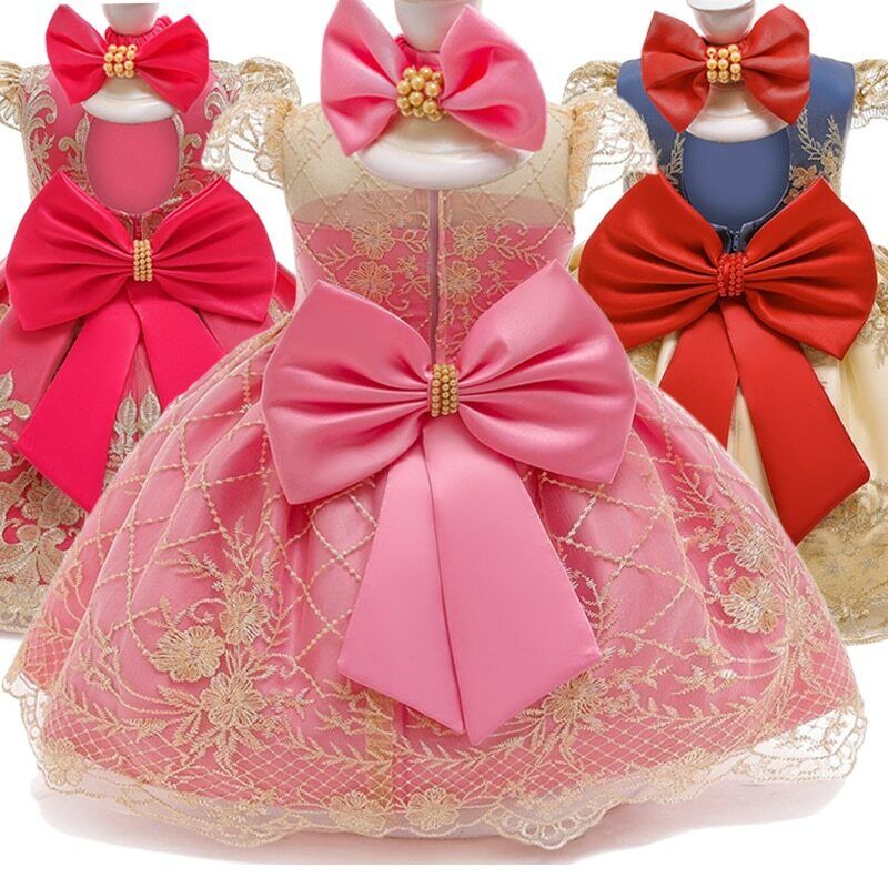 Vestido de bebés y niñas 1 año de fiesta para cumpleaños años Girls Baby  Dress | eBay