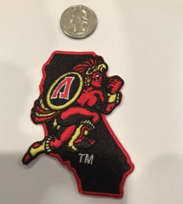 SDSU SAN DIEGO STATE AZTECS VINTAGE EMBROIDERED IRON ON PATCH 3.25'' X 2.5''