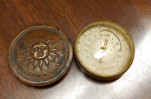 Ancien 1870 D.L. SMITH MAGNETIC TIME KEEPER & BOUSSOLE laiton gaufré - Photo 5/7