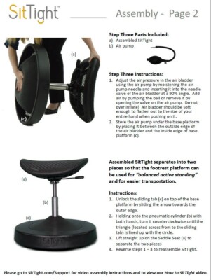 Sit Tight Balance Office Chair - great condition (pick up