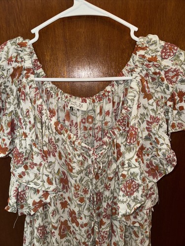 Rachel Zoe Womens White Floral Boho Midi Dress Size XL - Picture 3 of 6