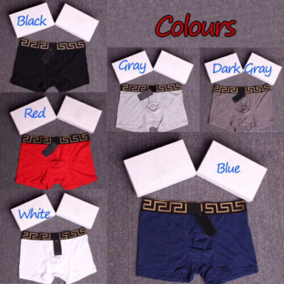 2024 SSveʀsace 1-3 Pack Greca Pattern Men's Boxer Briefs