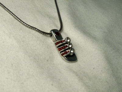 Brighton Argent Ton, Cristaux Sandale Pendentif Collier - Photo 1/4