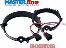 SUPPORTI ALTOPARLANTI POSTERIORI 165MM PER FIAT GRANDE PUNTO DA 2005 +CONNETTORI