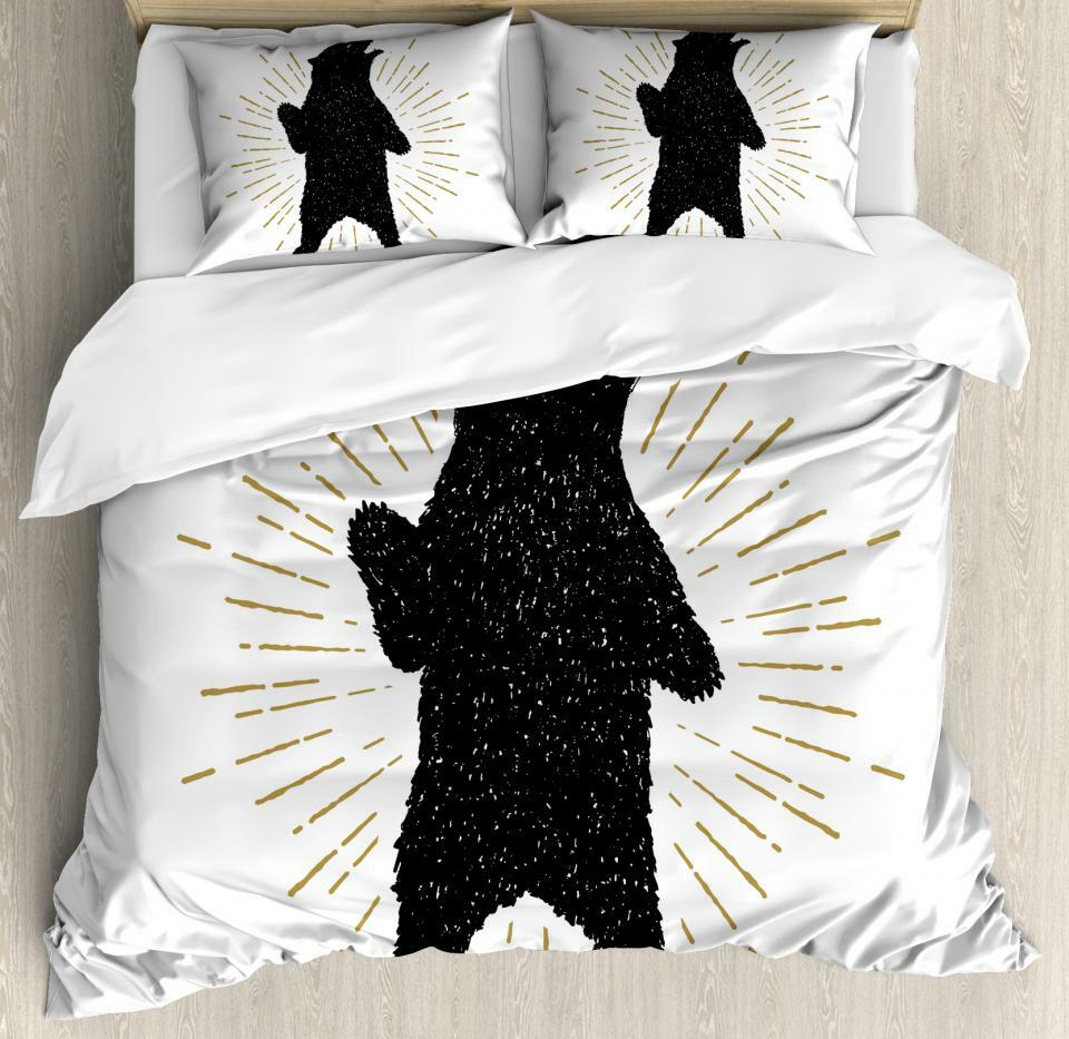 Bear Duvet Cover Set Twin Queen King Sizes with Pillow Shams Bedding-image