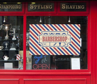 3D Man Hair Cut K112 Barber Shop Window Stickers Vinyl Wallpaper Wall Murals Kay